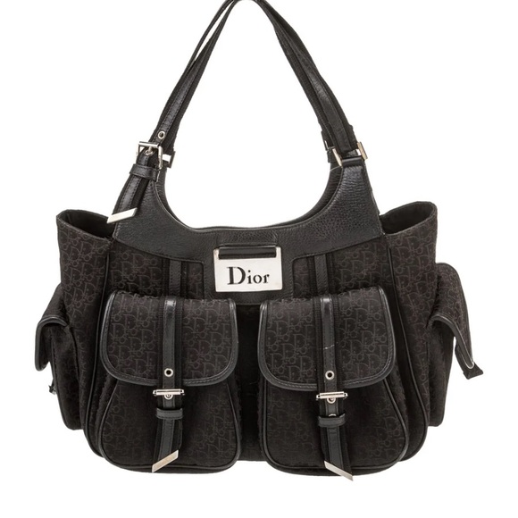 Dior Black Shoulder Bag with Logo Detail - Picture 1 of 6